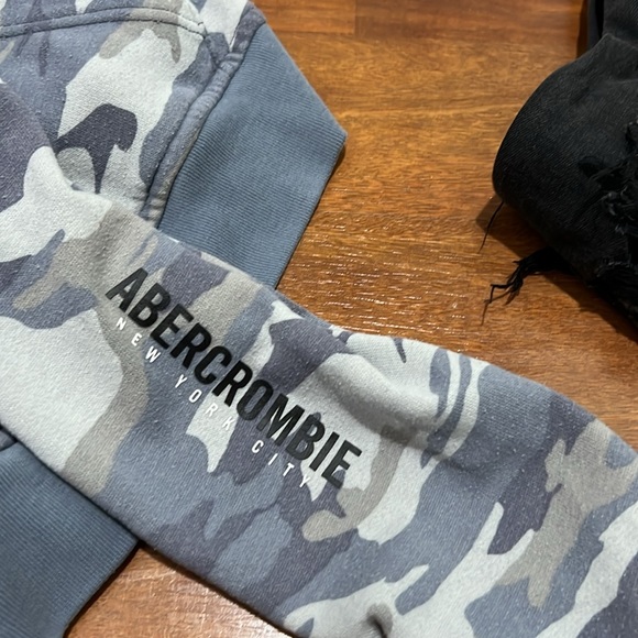 Abercrombie and Fitch Fleece lined Jacket Blue Camo - Picture 9 of 9